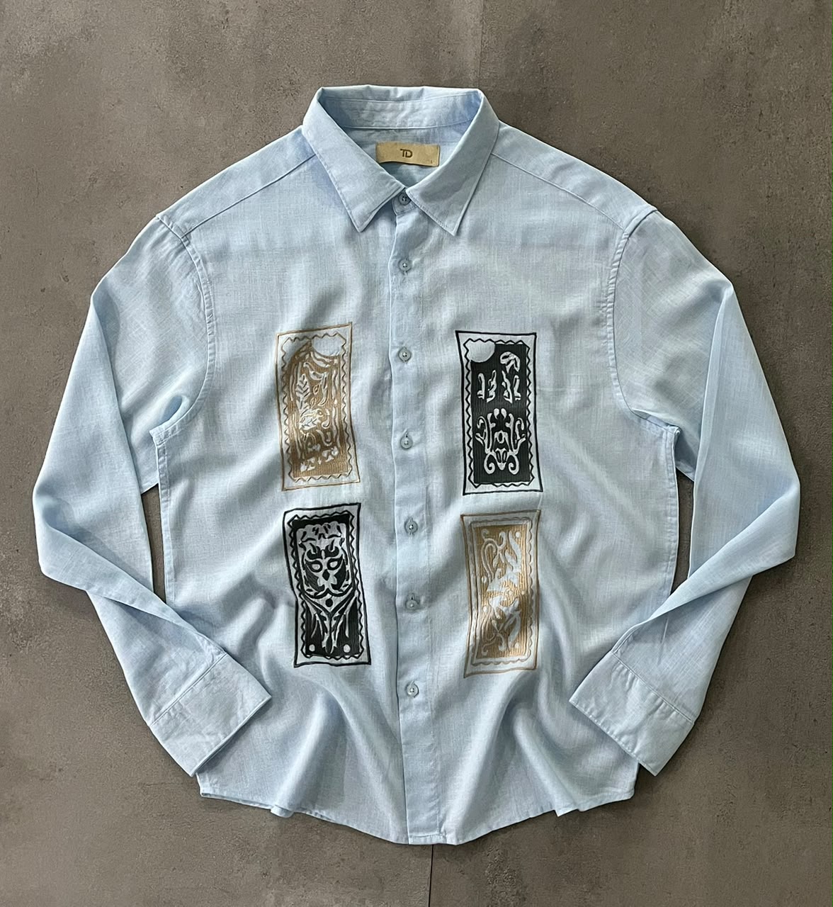 Art panel shirt detail