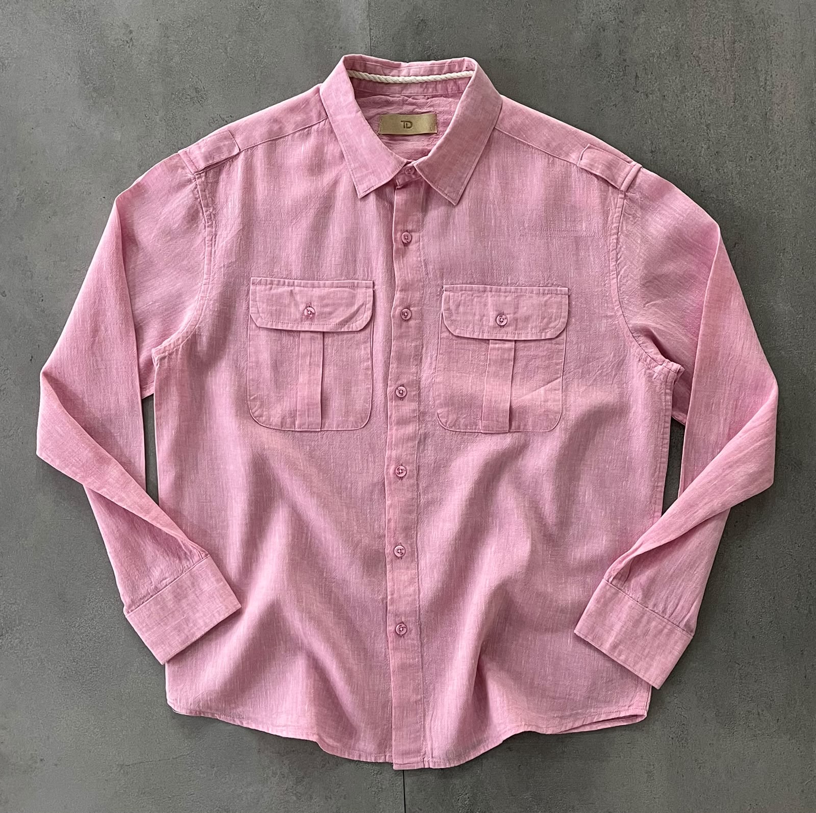 Pink linen shirt